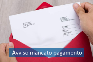 Avviso mancato pagamento e registrazione SIC cattivo pagatore