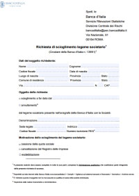 Moduli richiesta di scioglimento di legame societario